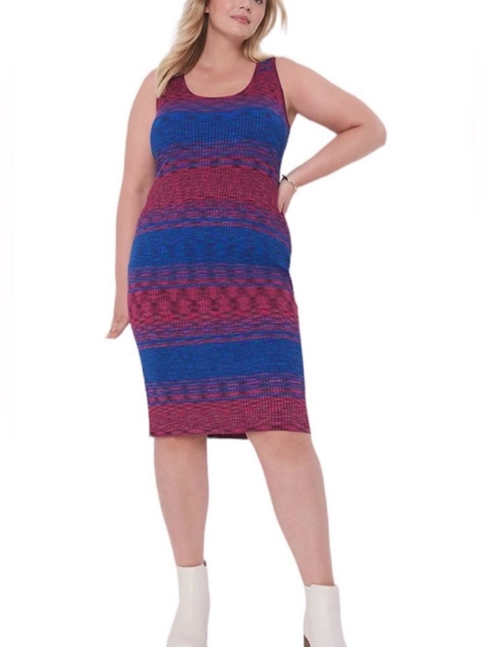 LANE BRYANT Scoop-Neck Spacedye Sweater Dress NWT